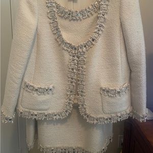 Chanel Paris ~ Bombay Tweed Skirt Suit 2012 sz 44. Mint condAuthenticated by TRR